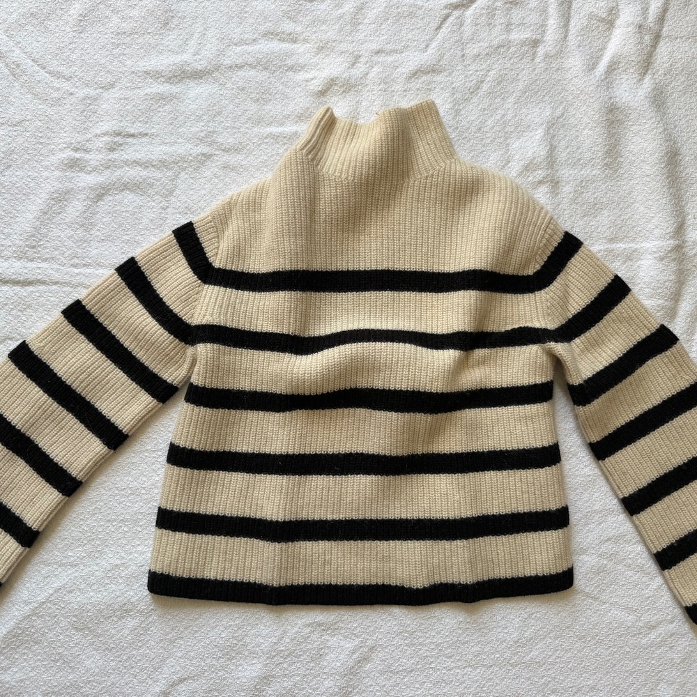 & Other Stories Striped Mock Neck Sweater – XS